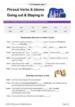 Socialising Phrases and Idioms | ESL Resources