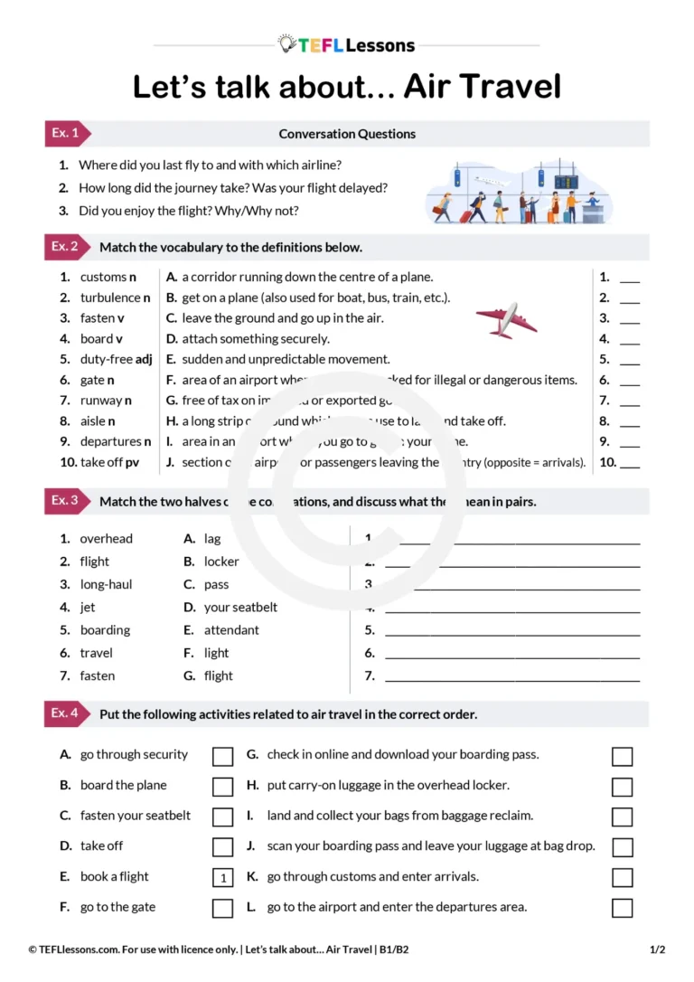 air travel vocabulary