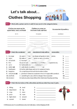 ESL questions about shopping – vocabulary and discussion worksheet for adults
