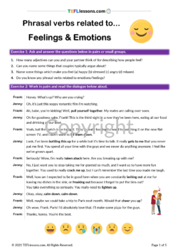 Emotions Phrasal Verbs
