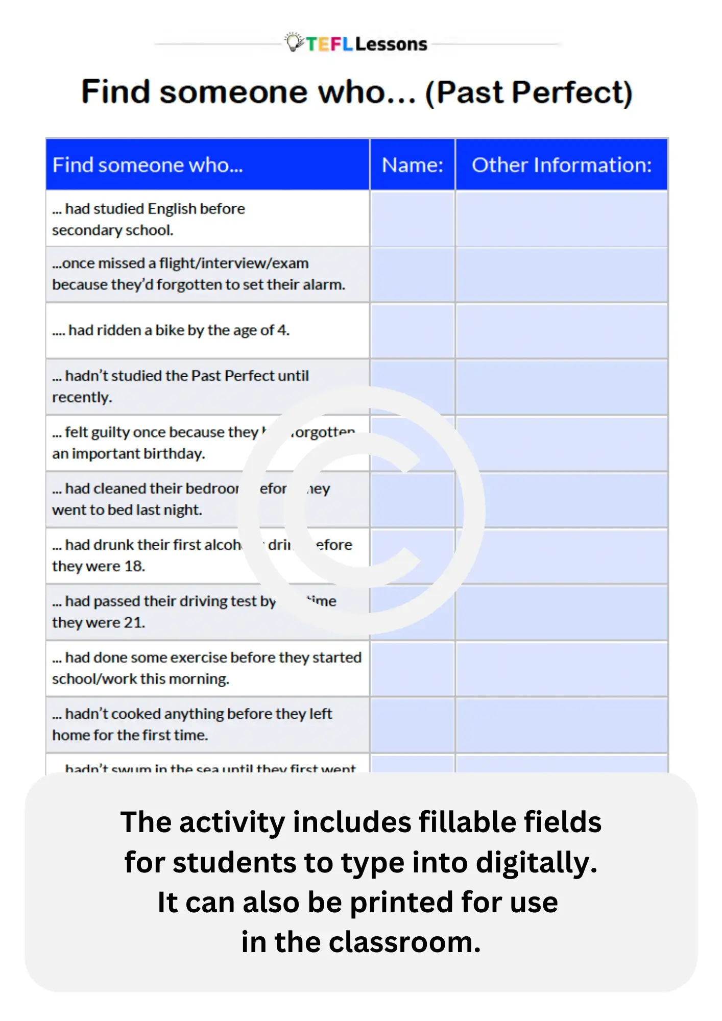 Past Perfect Practice - Image 2