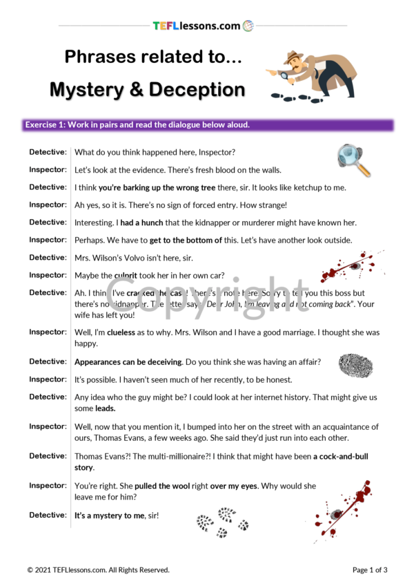Mysteries and Deception Phrases