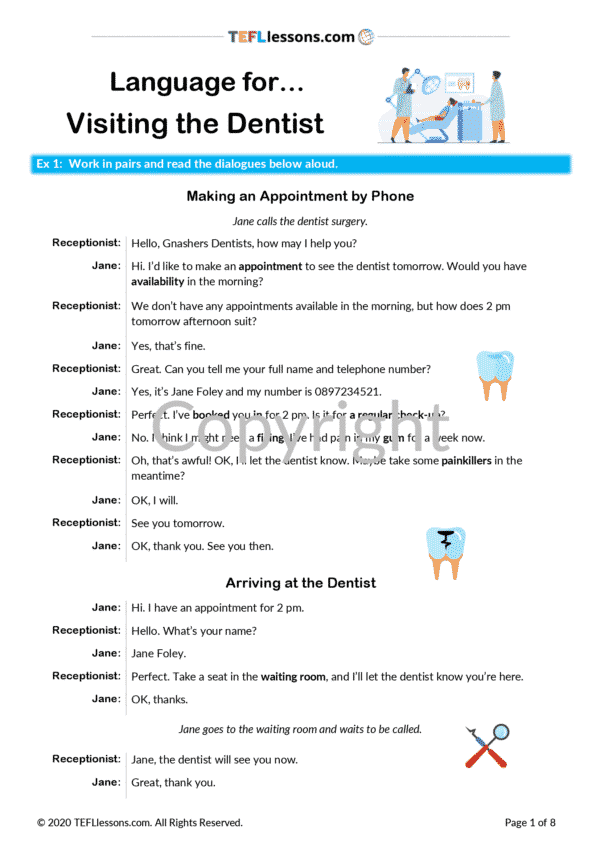 Language for Visiting the Dentist