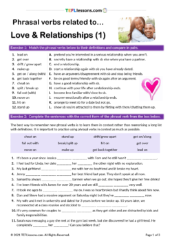 Love and Relationships Phrasal Verbs 1