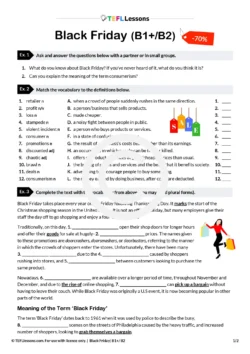 Consumerism ESL lesson – Black Friday discussion ESL activity for B1+/B2 students