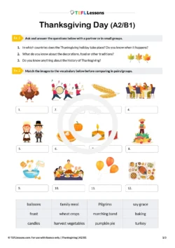 Thanksgiving Day (A2/B1)