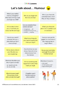 esl humour speaking activity