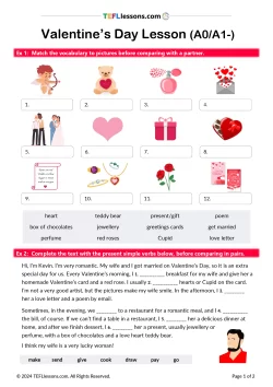 Valentine's Lesson (A0/A1)