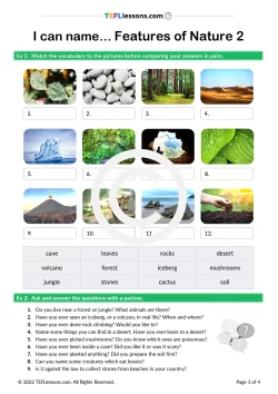 Nature Vocabulary 2 | ESL Lesson Plan