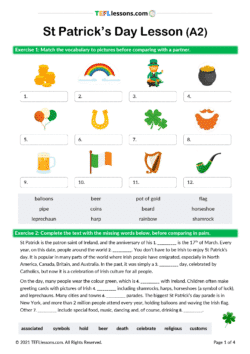 St Patrick's Day Lesson (A2)