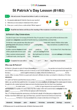 st patrick's day english lesson