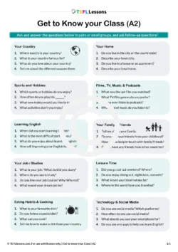 A2 Conversation Questions