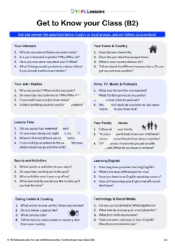 B2 Speaking Questions
