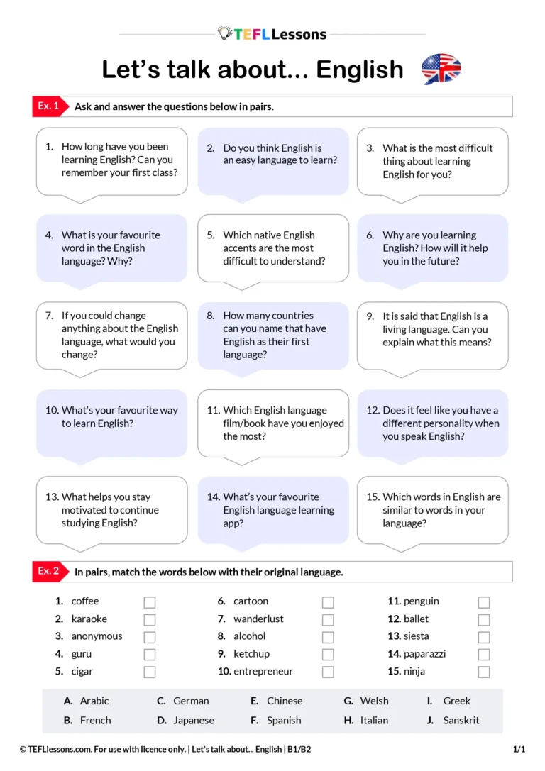 learning english esl questions