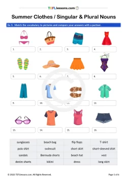 Summer Clothes | ESL Resources