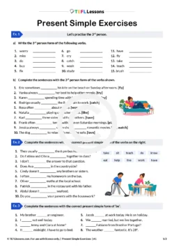 present simple exercises
