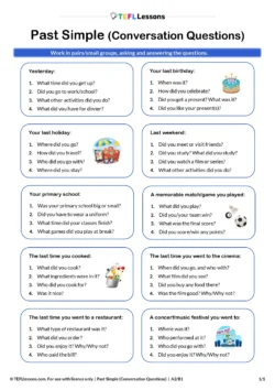 Past Simple Conversation Questions