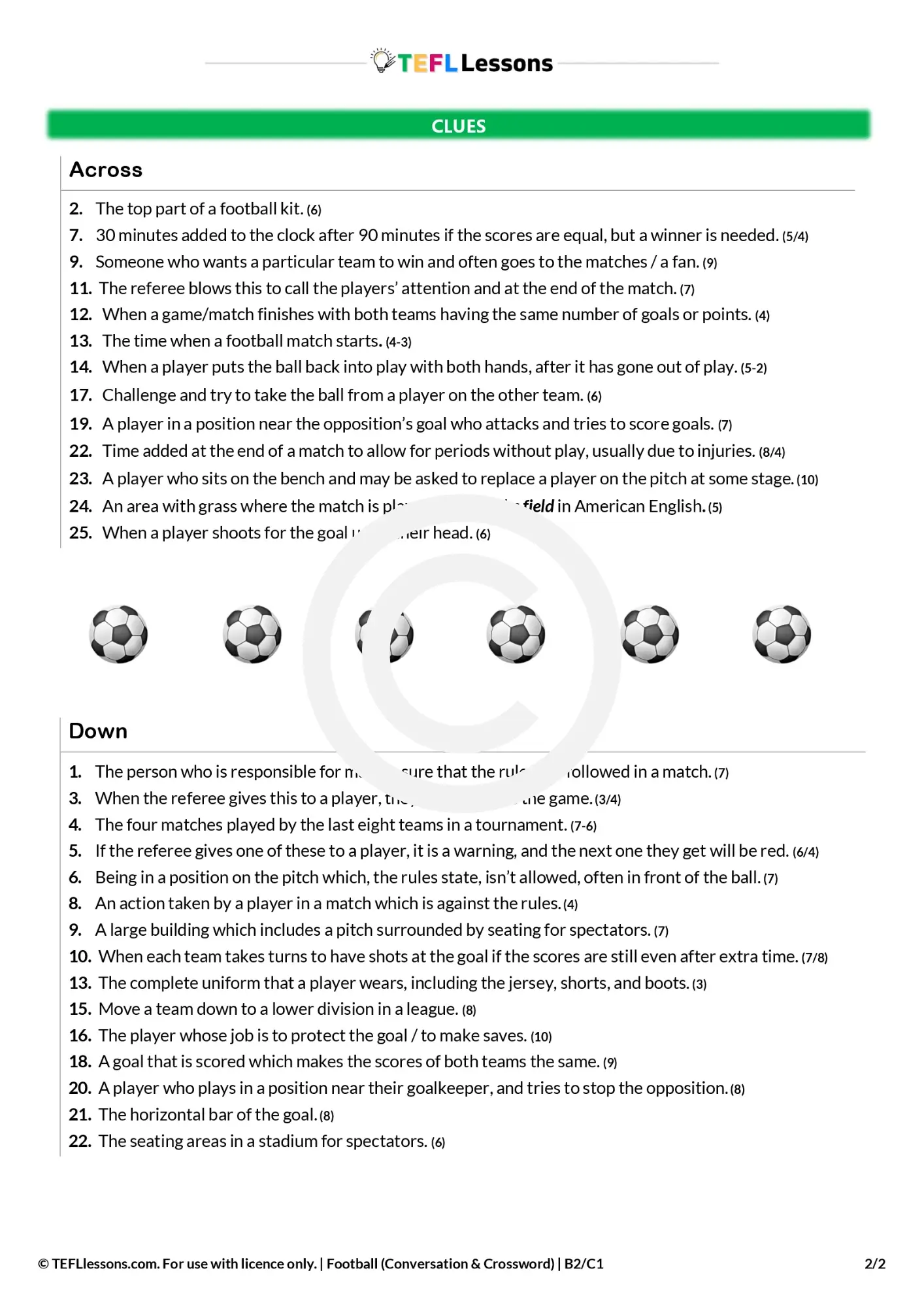 Football (Speaking & Puzzle) - Image 2
