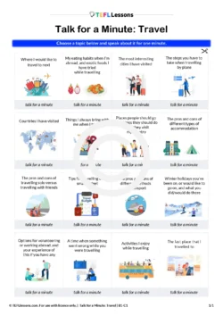 topics about travel | travel speaking activity