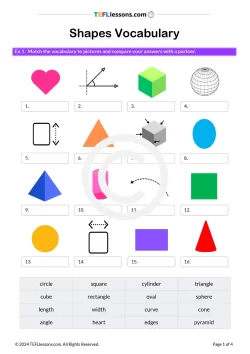 Shapes Vocabulary ESL Lesson Plan