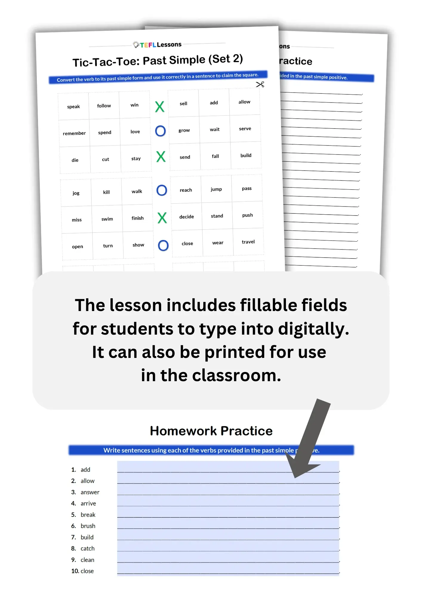 Simple past game PDF