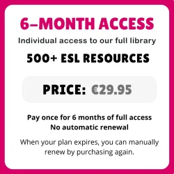 TEFLlessons.com - 6-month access to all our ESL materials