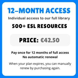 TEFLlessons.com - 12-month access to all our ESL materials