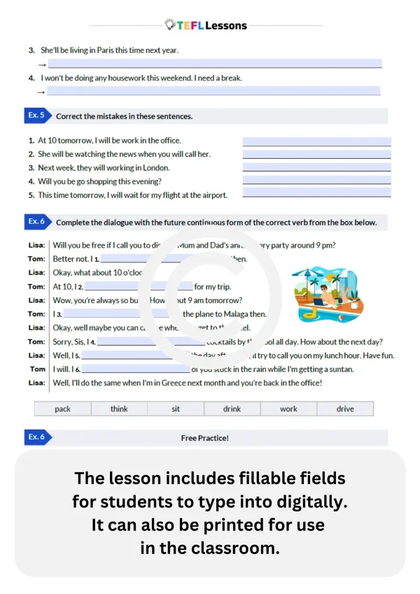 Future Continuous Exercises - Image 2