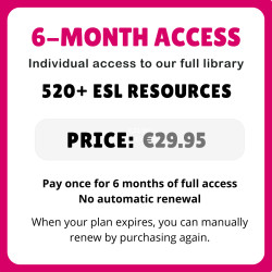 TEFLlessons.com - 6-month access to all our ESL materials