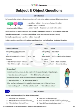 Subject & Object Questions